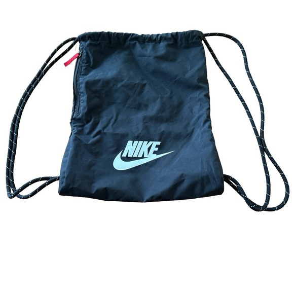 Nike Handbags - NIKE Drawstring Gym Bag – Black with Side Zipper